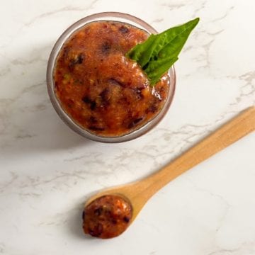 Persimmon, Blueberry + Basil Baby Food