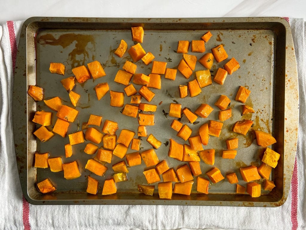 Roasted butternut squash baby food