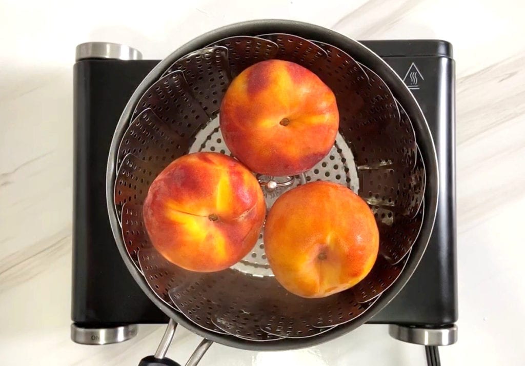 Making Peach Baby Food