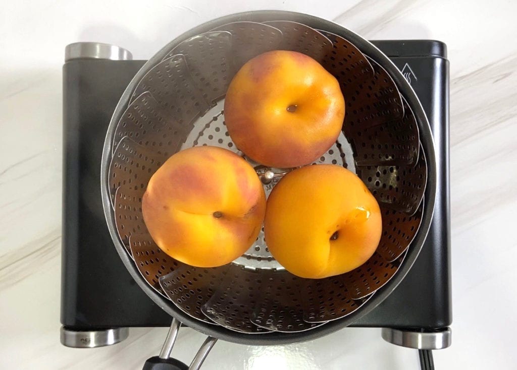 Making Peach Baby Food