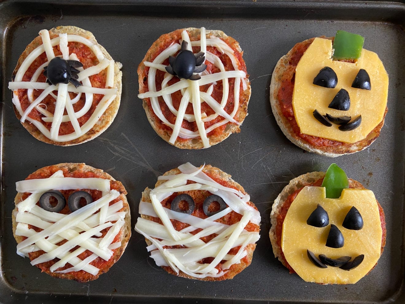 Spooky Pizzas for Halloween - Raising Veggie Lovers