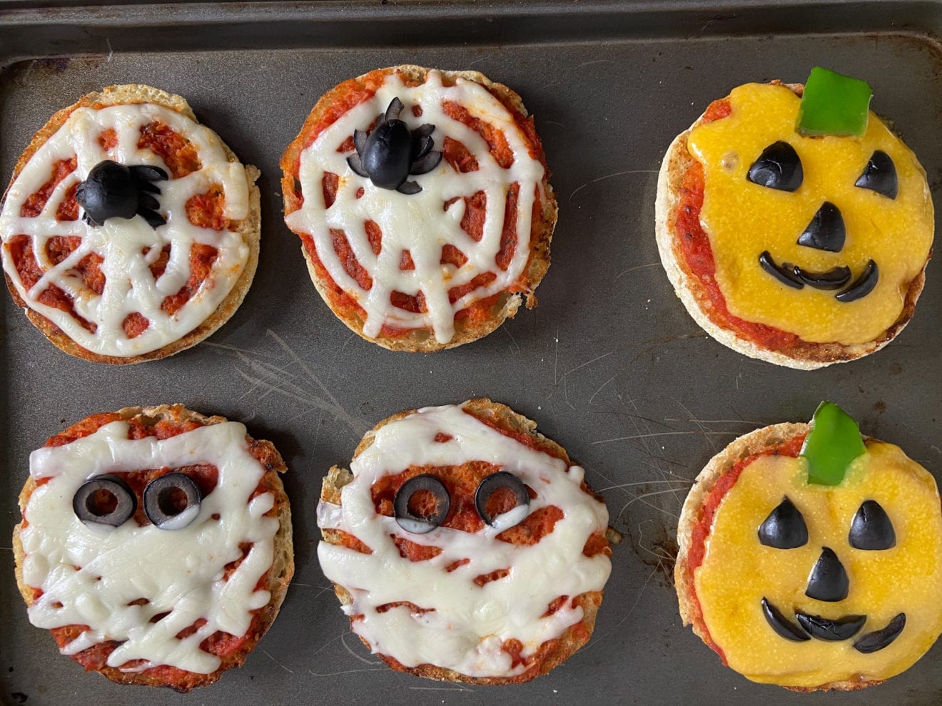 Spooky Pizzas for Halloween - Raising Veggie Lovers