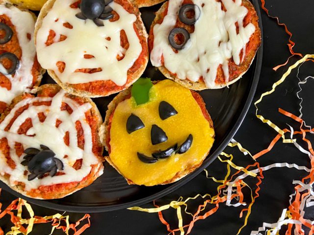 Spooky Pizzas for Halloween - Raising Veggie Lovers