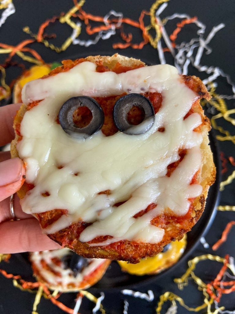 Mummy Spooky Pizzas