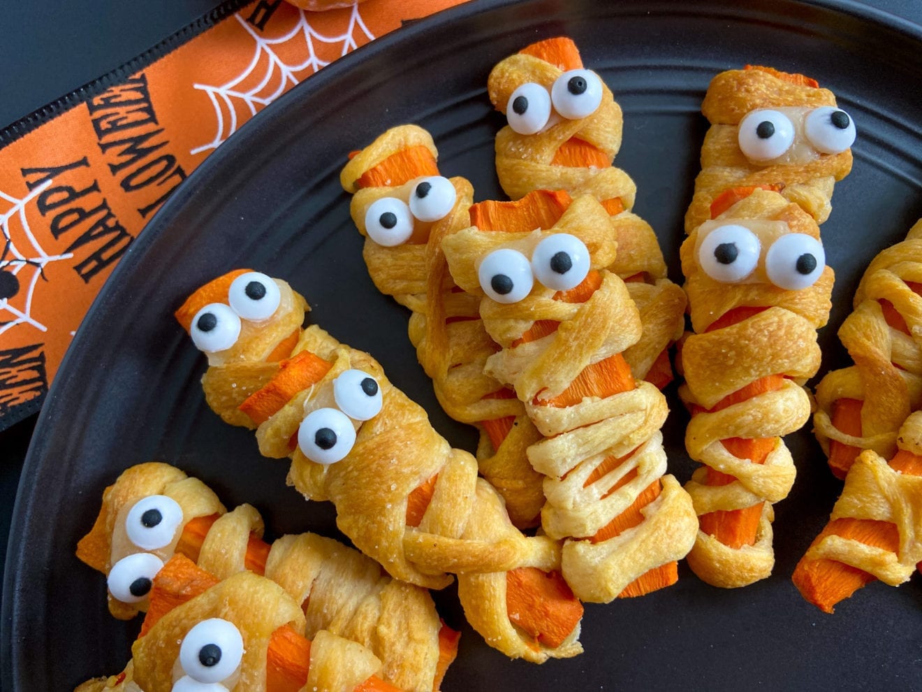 Carrot Mummies for Halloween - Raising Veggie Lovers