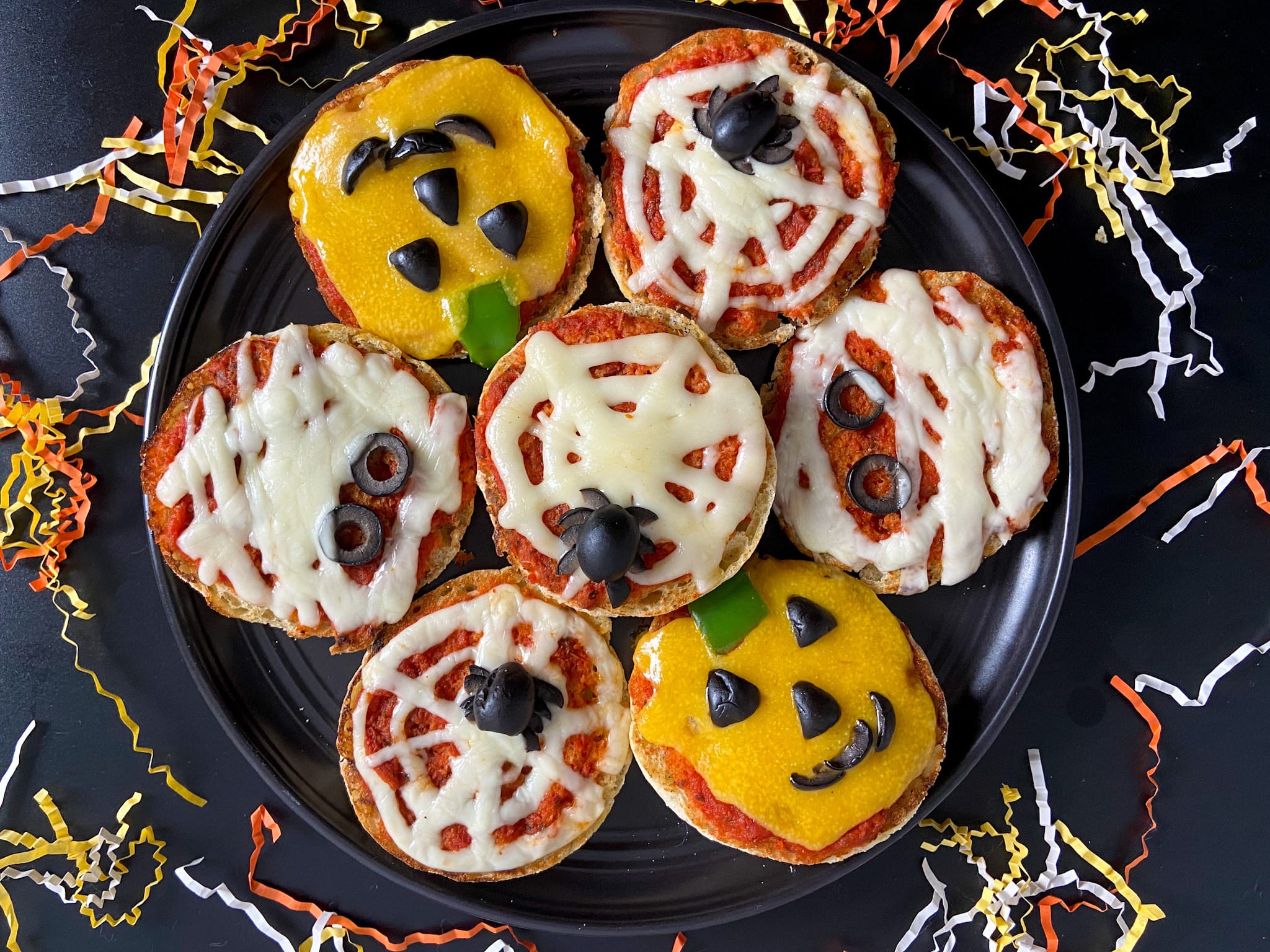 Spooky Pizzas for Halloween - Raising Veggie Lovers