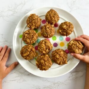 Toddler zucchini apple muffins
