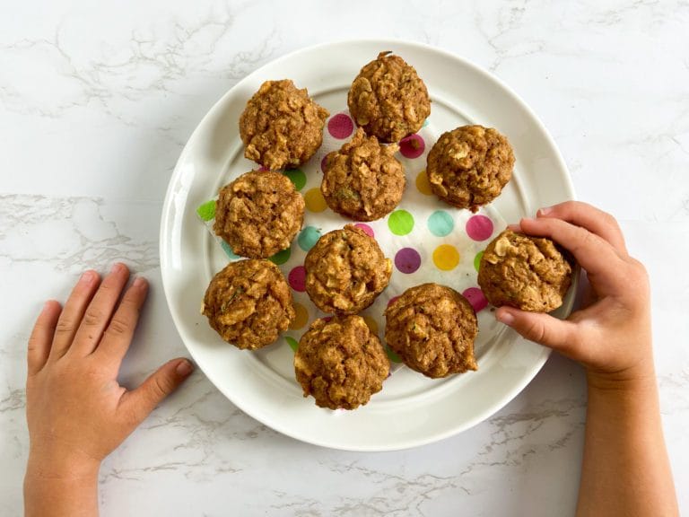 Toddler zucchini apple muffins