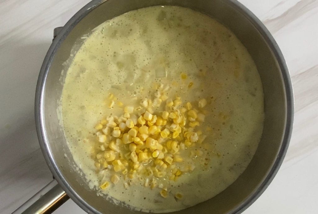 Making Vegan Corn Chowder