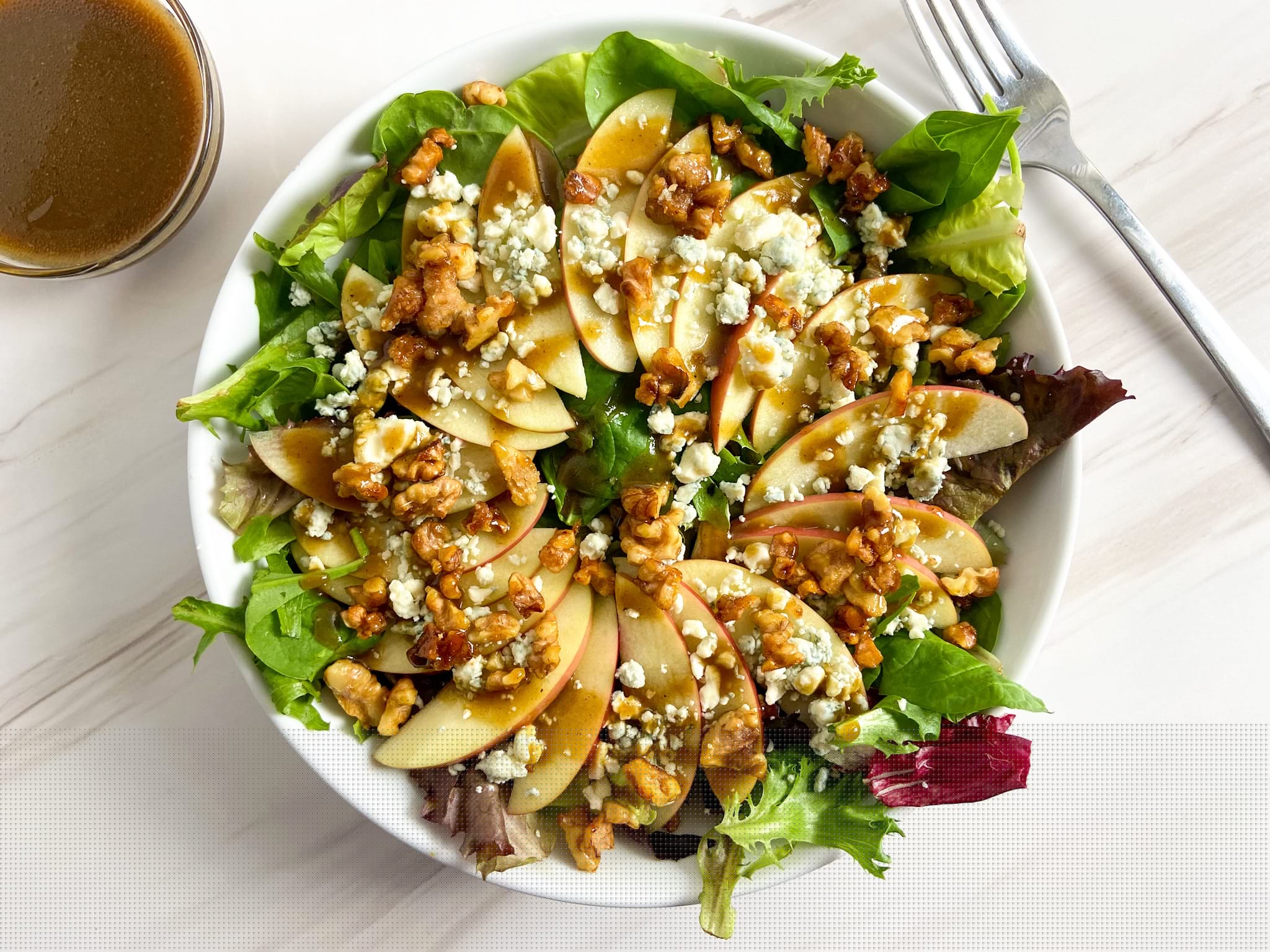 Apple, Gorgonzola & Candied Walnut Salad