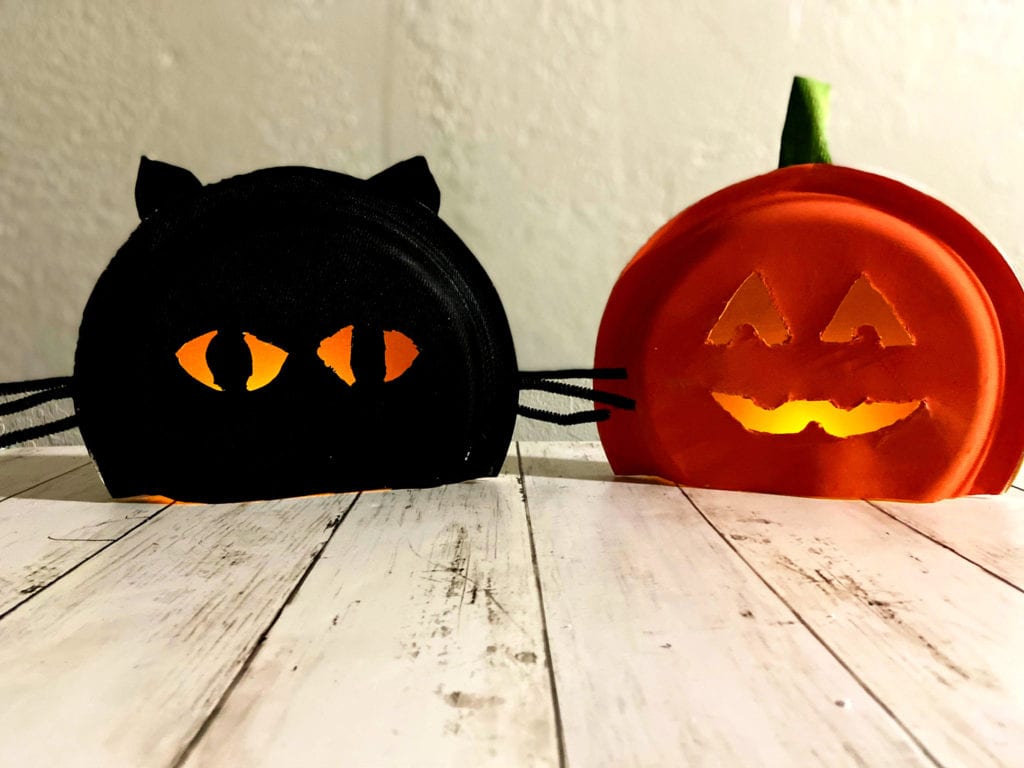 Glowing Cat Pumpkin Craft