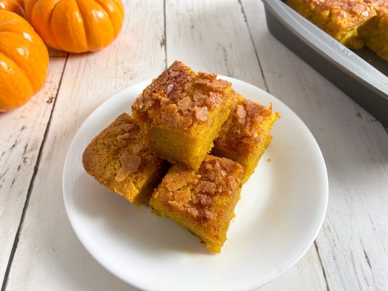 Making pumpkin butter mochi.