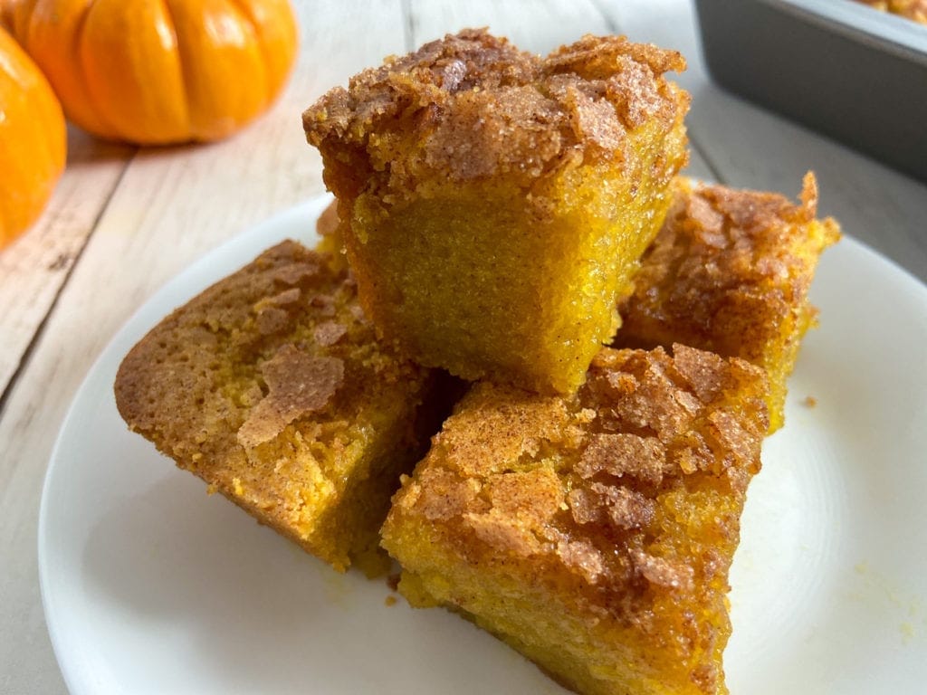 Making pumpkin butter mochi.
