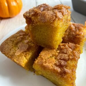 Making pumpkin butter mochi.