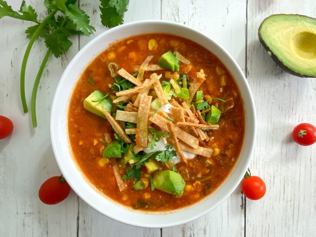 Vegan Tortilla Soup - Raising Veggie Lovers