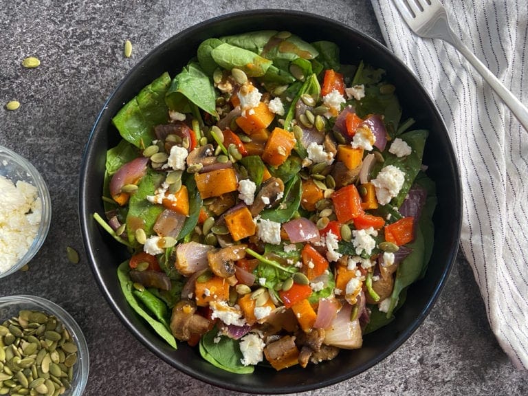 Roasted Veggie Salad with Balsamic Vinaigrette