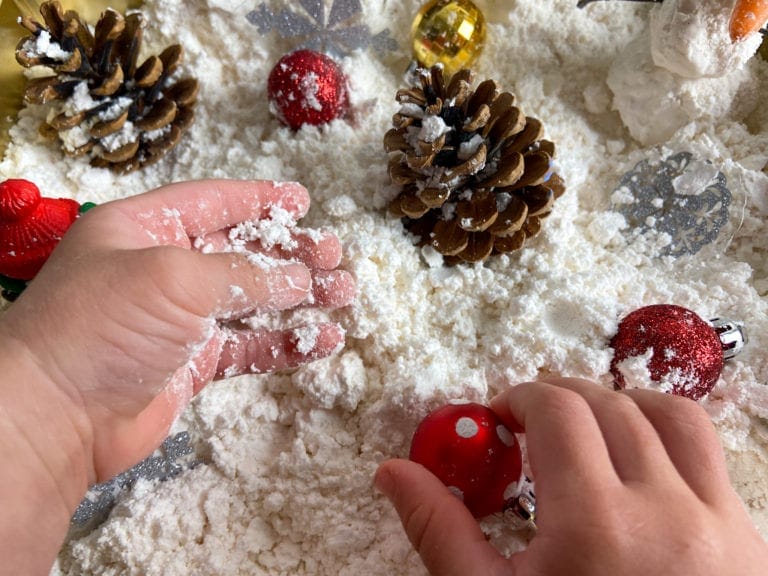Play Snow Sensory Bin