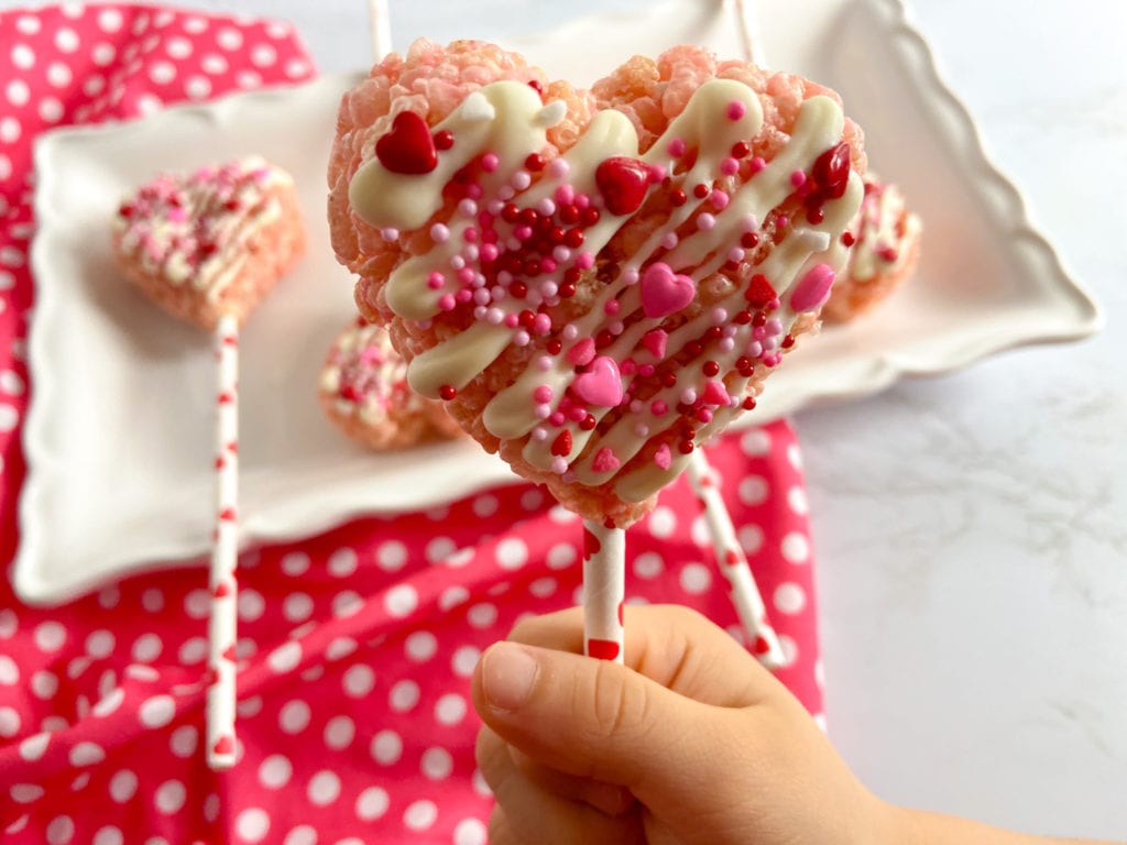 Valentine's Day Rice Krispies Pops