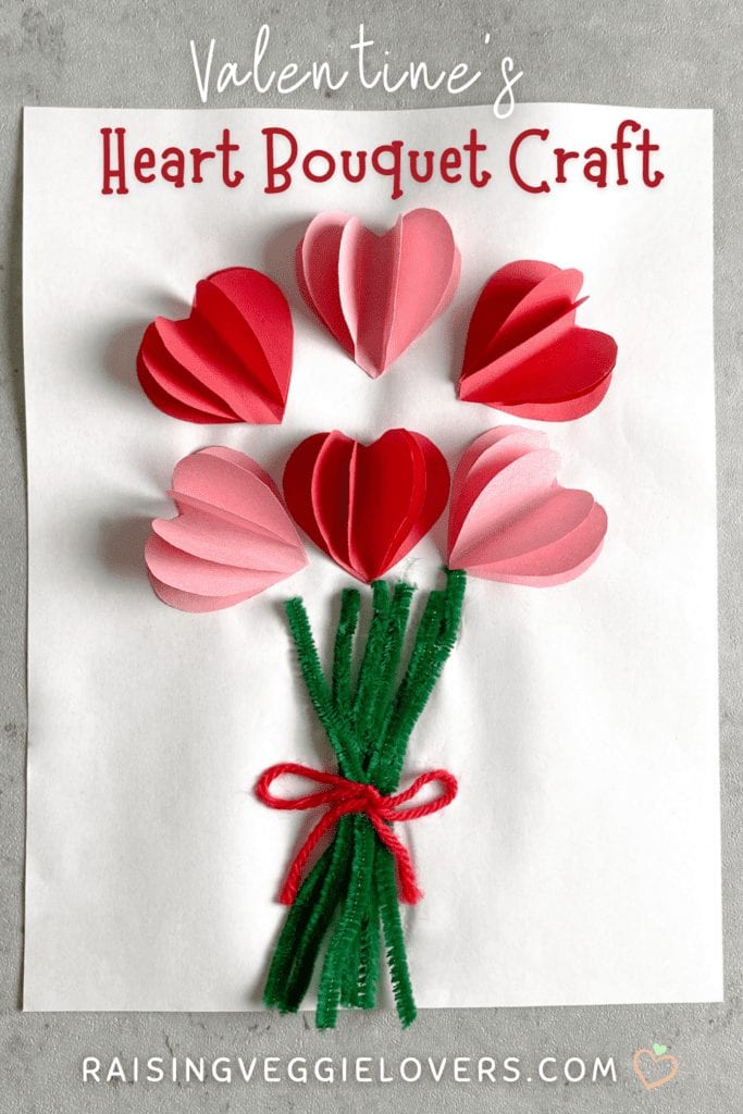 Valentine's Heart Bouquet Craft Pin