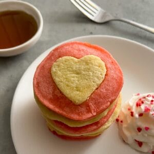 Valentine's Heart Pancakes