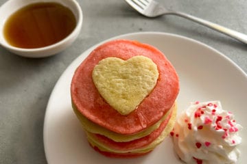 Valentine's Heart Pancakes