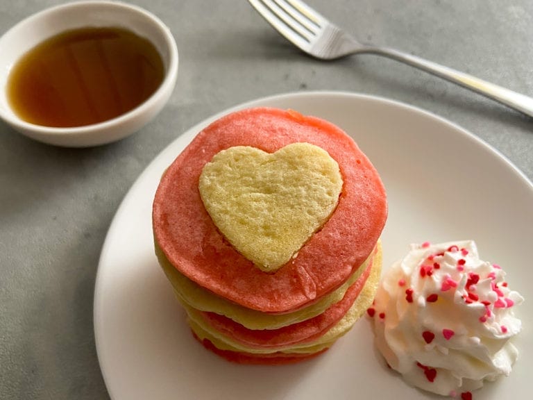 Valentine's Heart Pancakes