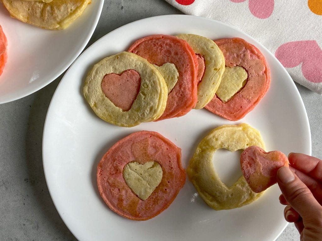 Valentine's Heart Pancakes