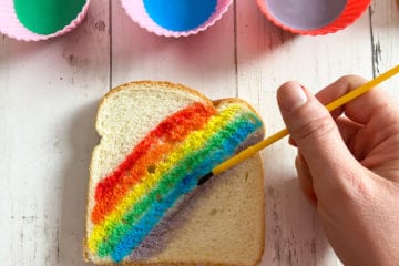 rainbow bread painting