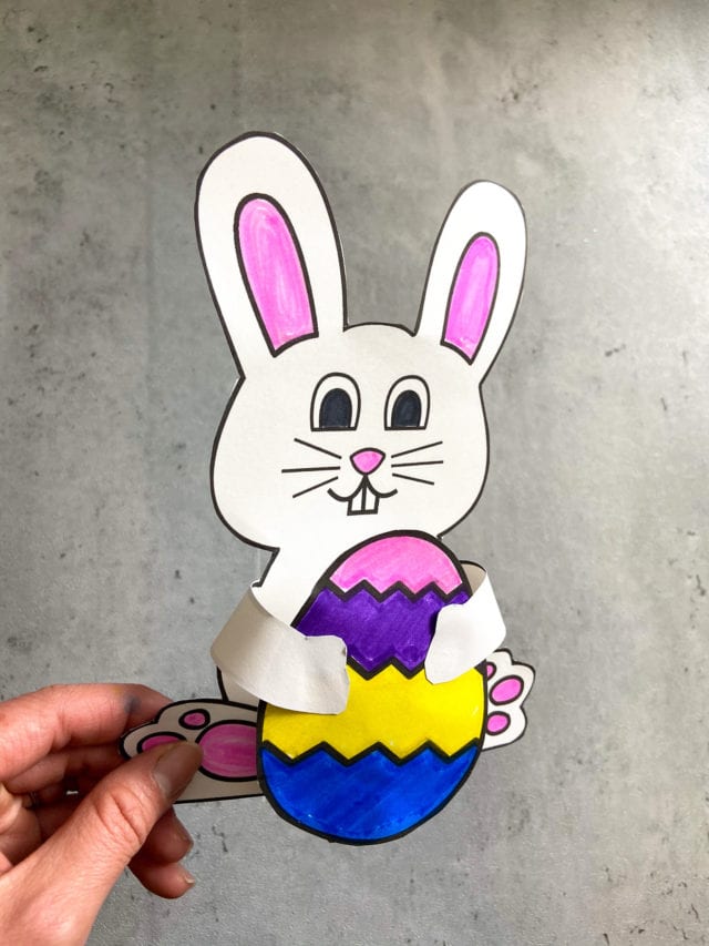 Easter Bunny Toilet Paper Roll Craft with Free Template - Raising ...