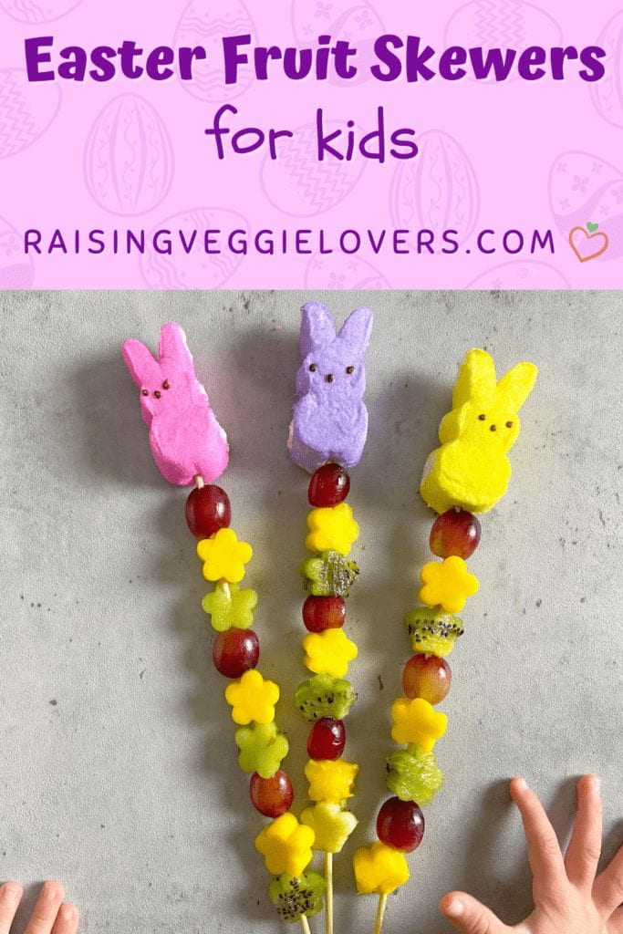Easy Easter Fruit Skewers for Kids Pin