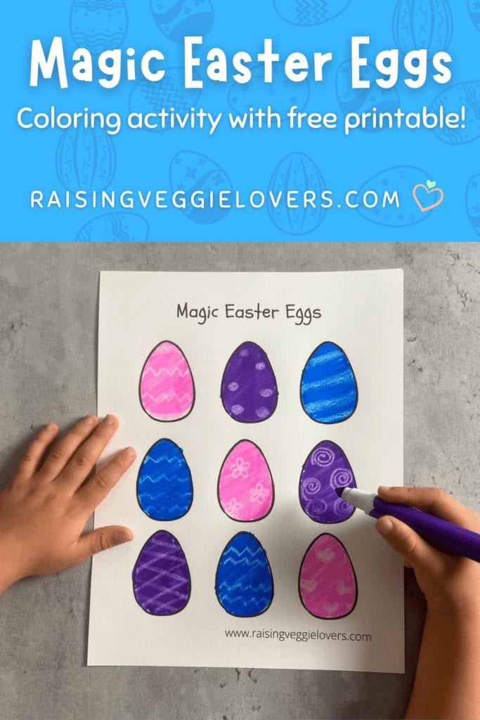 Magic Easter Eggs Coloring Activity for Kids pin