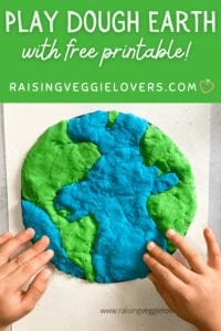 Playdough Earth Activity with Free Printable - Raising Veggie Lovers