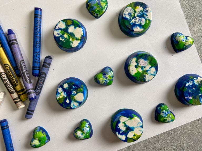 recycled crayons for Earth Day