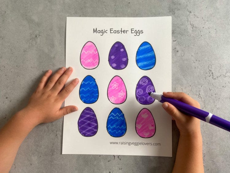 Magic Easter Eggs Coloring Activity with Free Printable - Raising ...