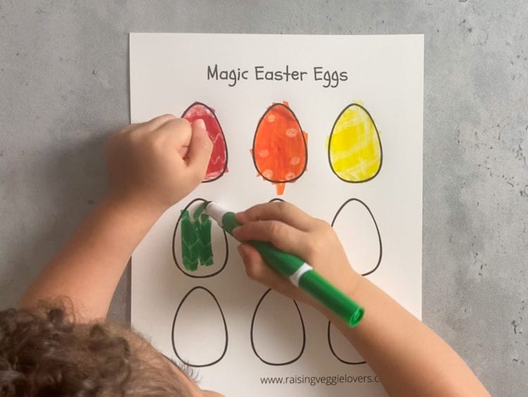 Magic Easter Eggs Coloring Activity with Free Printable - Raising ...