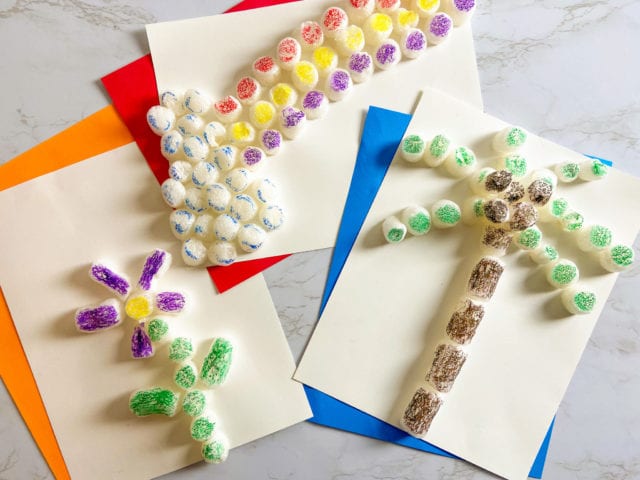 Packing Peanut Art for Kids - Raising Veggie Lovers