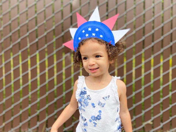 Patriotic Paper Plate Hat Craft for Fourth of July - Raising Veggie Lovers