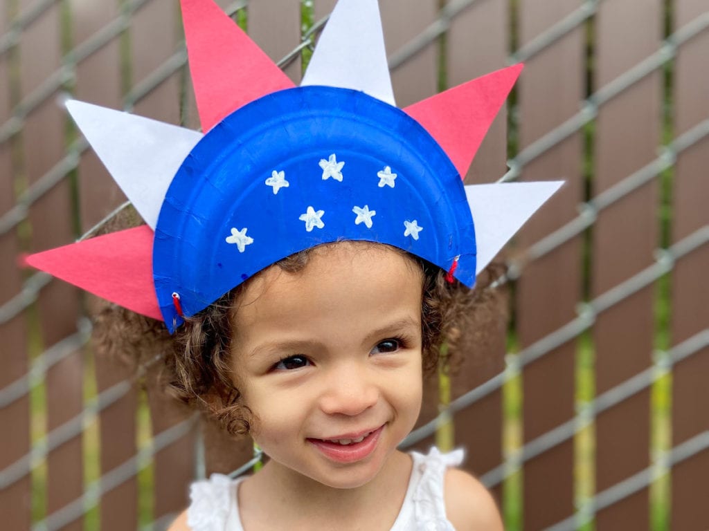Patriotic Paper Plate Hat Craft for Fourth of July - Raising Veggie Lovers