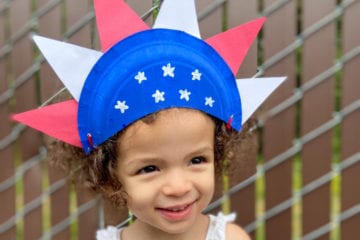 Patriotic Paper Plate Hat Craft for Kids