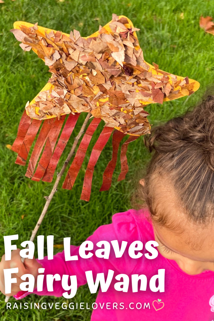 fall leaves fairy wand kids craft pin