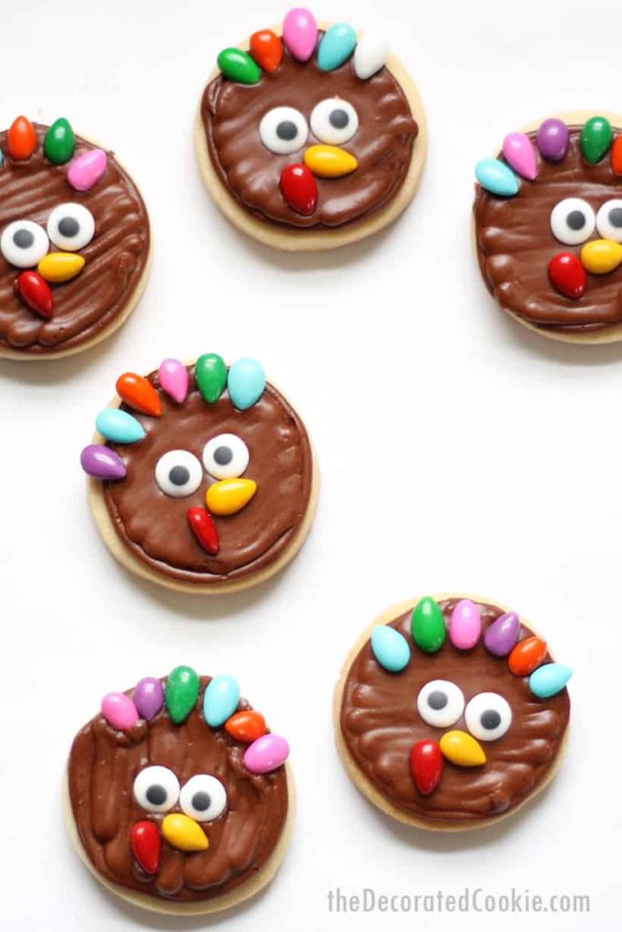 Thanksgiving turkey cookies