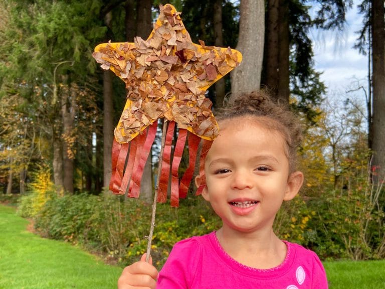 fall leaves fairy wand kids craft