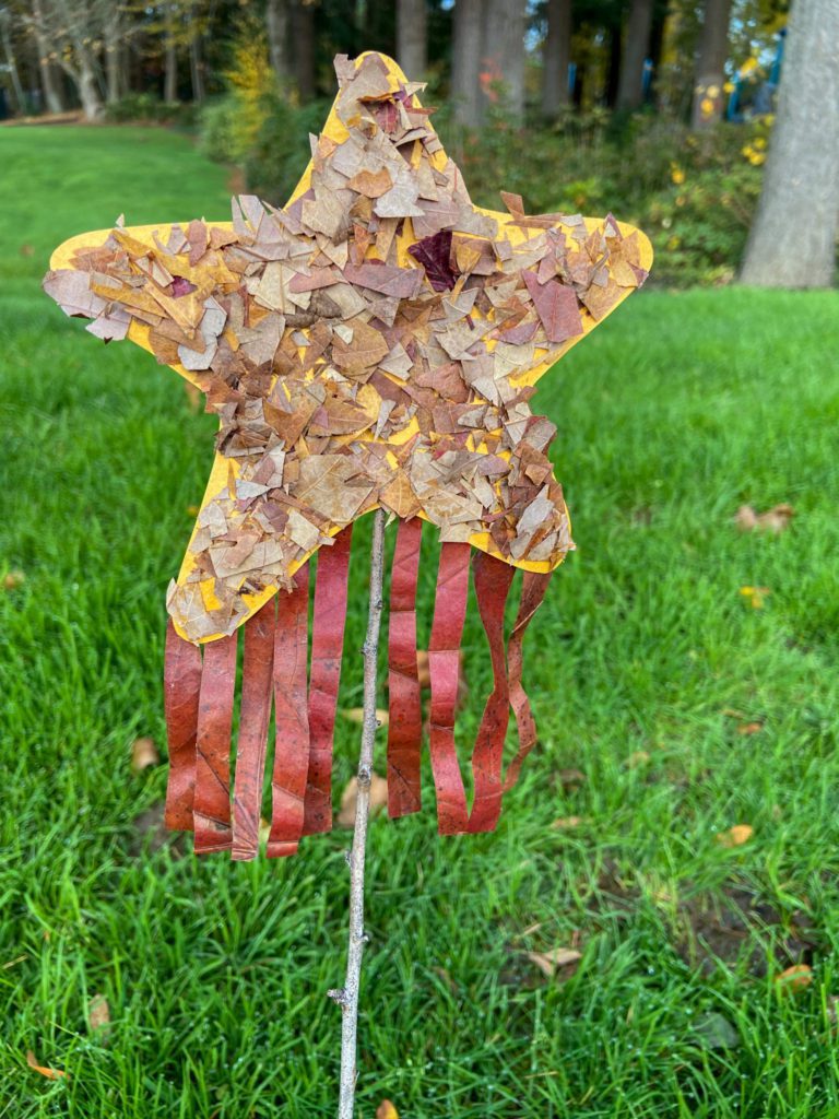 fall leaves fairy wand kids craft