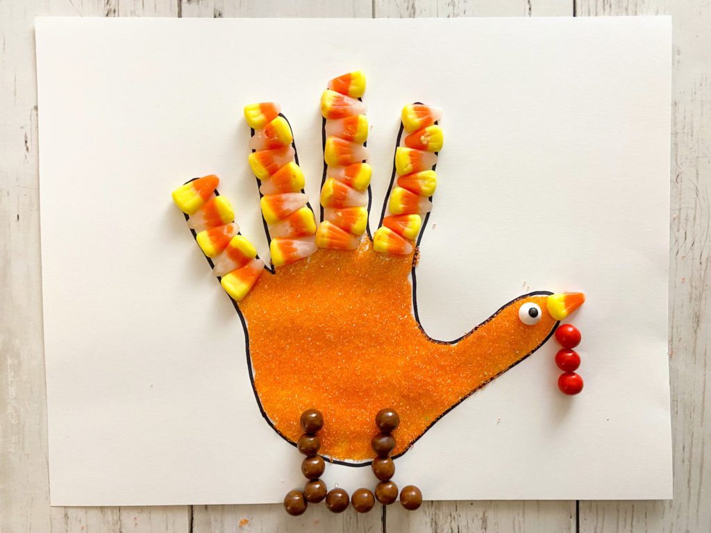 candy hand turkey kids craft