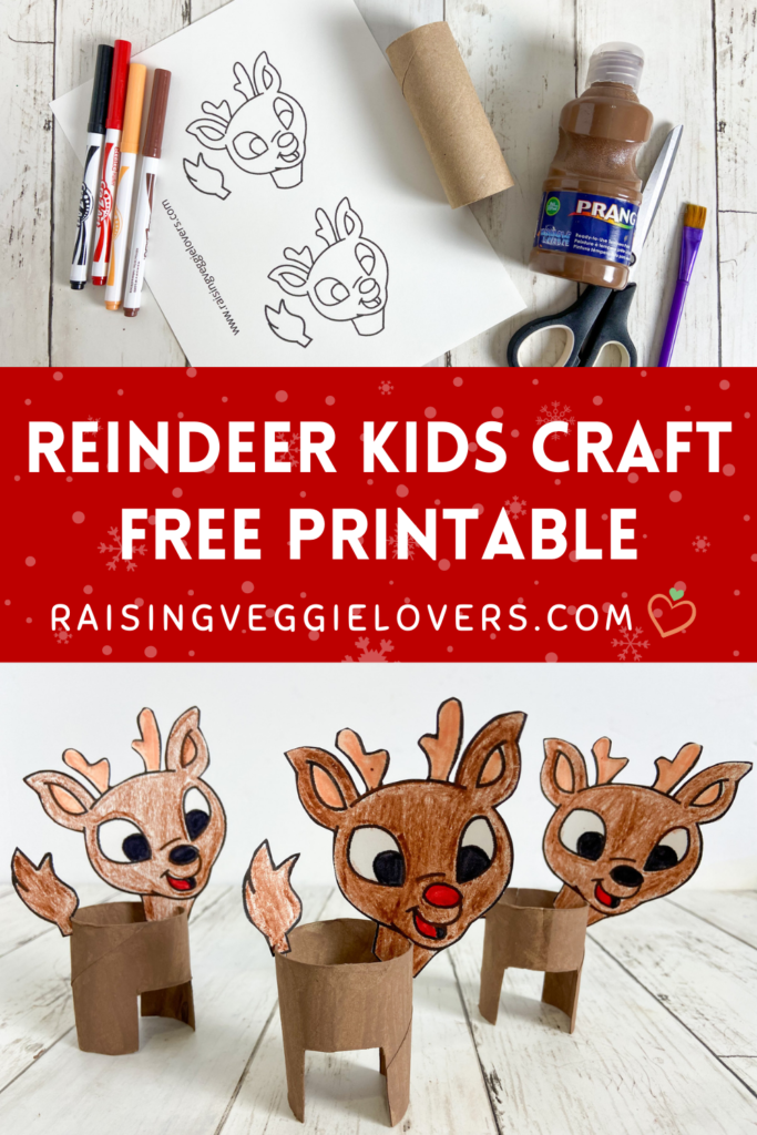 Rudolph the Red-Nosed Reindeer Cardboard Tube Craft - Raising