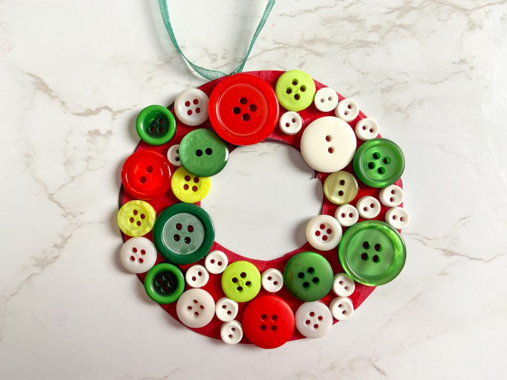 Christmas Button Wreath Kids Activities Blog