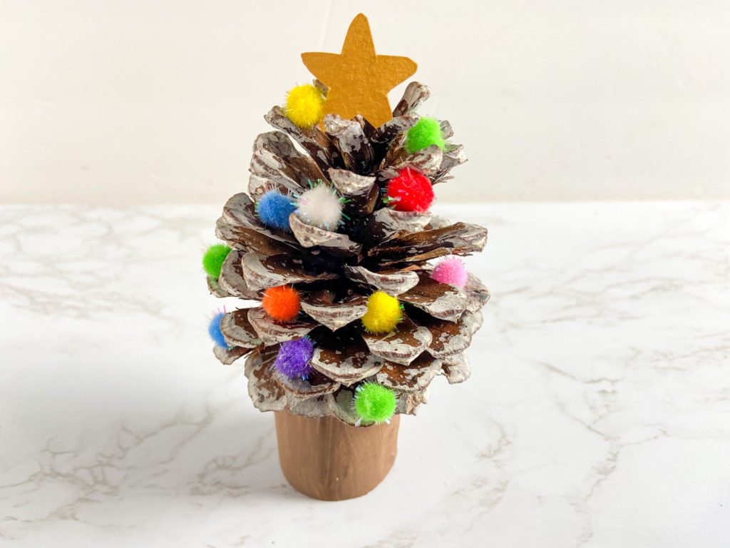 Pinecone Christmas Tree Kids Craft