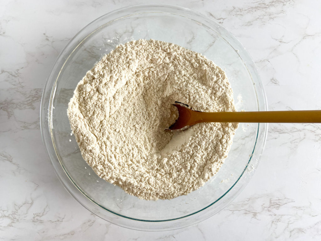 Mix flour and salt.