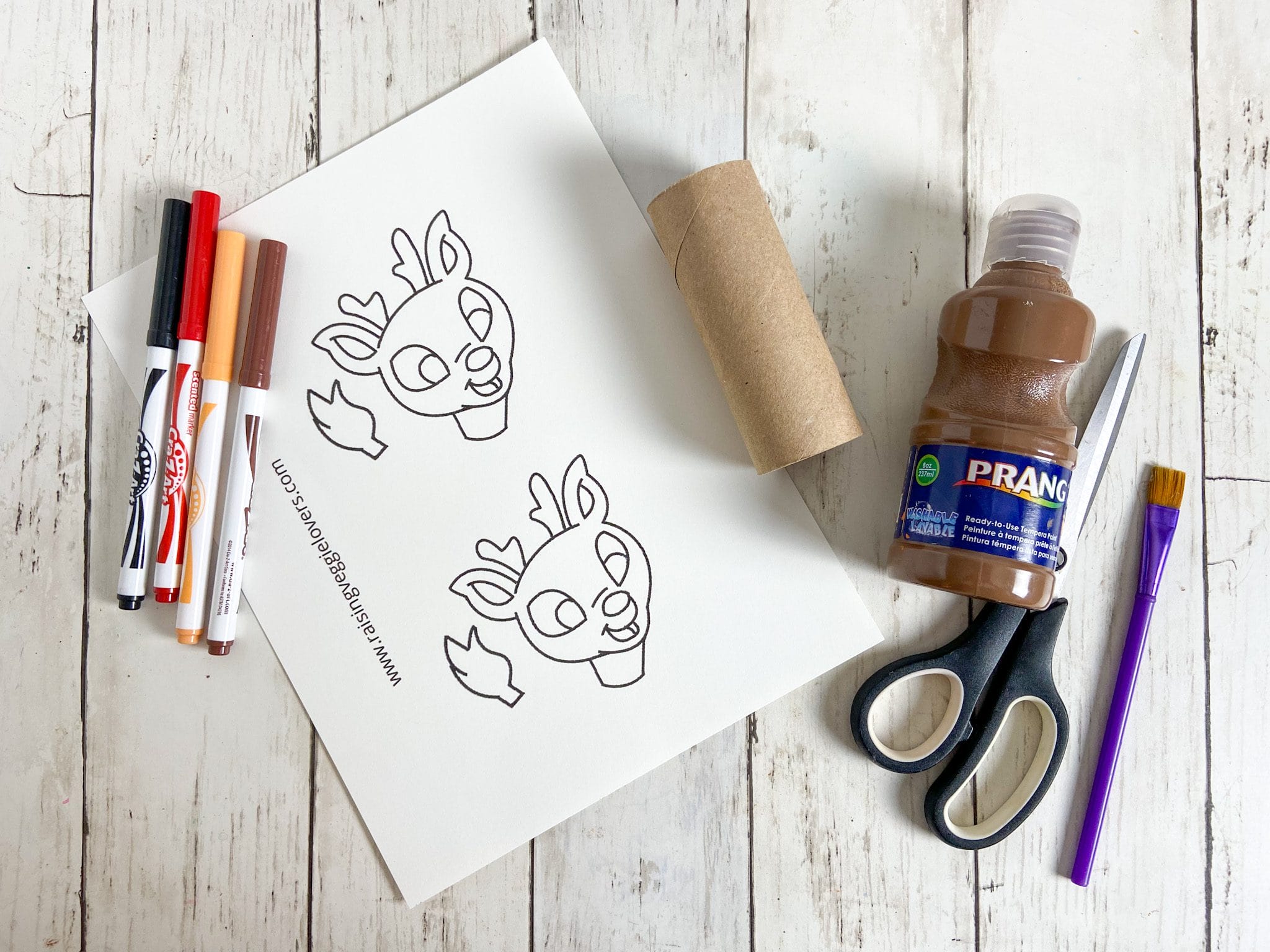 Toilet Paper Roll Reindeer - Winter Holiday Craft with Free Printable ...