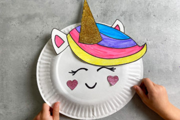 unicorn paper plate kids craft